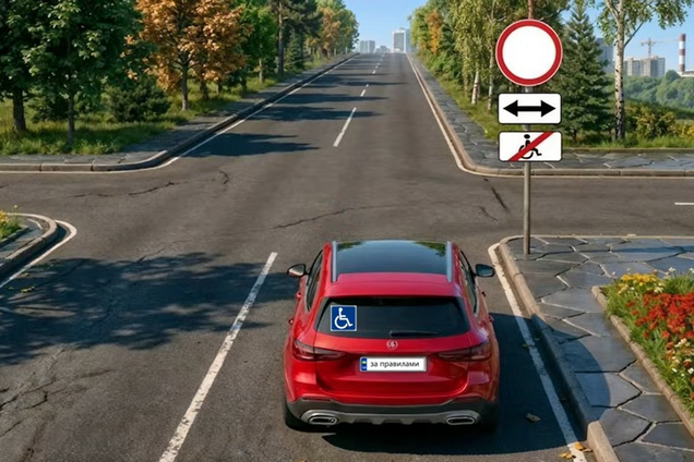 Куди можна продовжити рух? Непросте завдання з ПДР