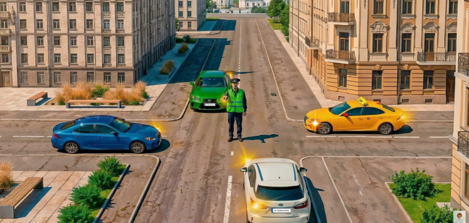 Кто может продолжить движение? Тест на знание сигналов регулировщика