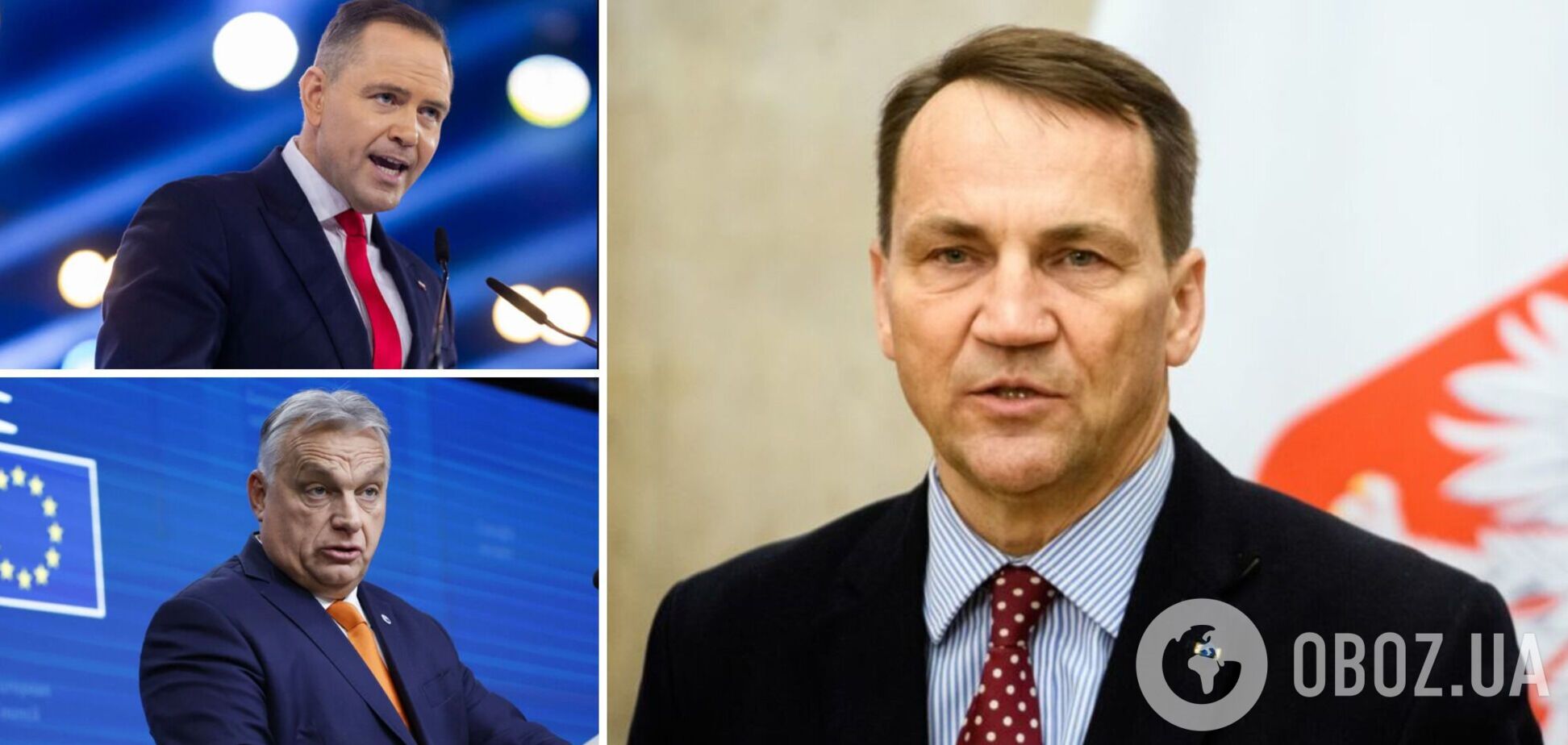 'Ви такого бажаєте Польщі?' Сікорський розкритикував Навроцького за ймовірний візит до Орбана