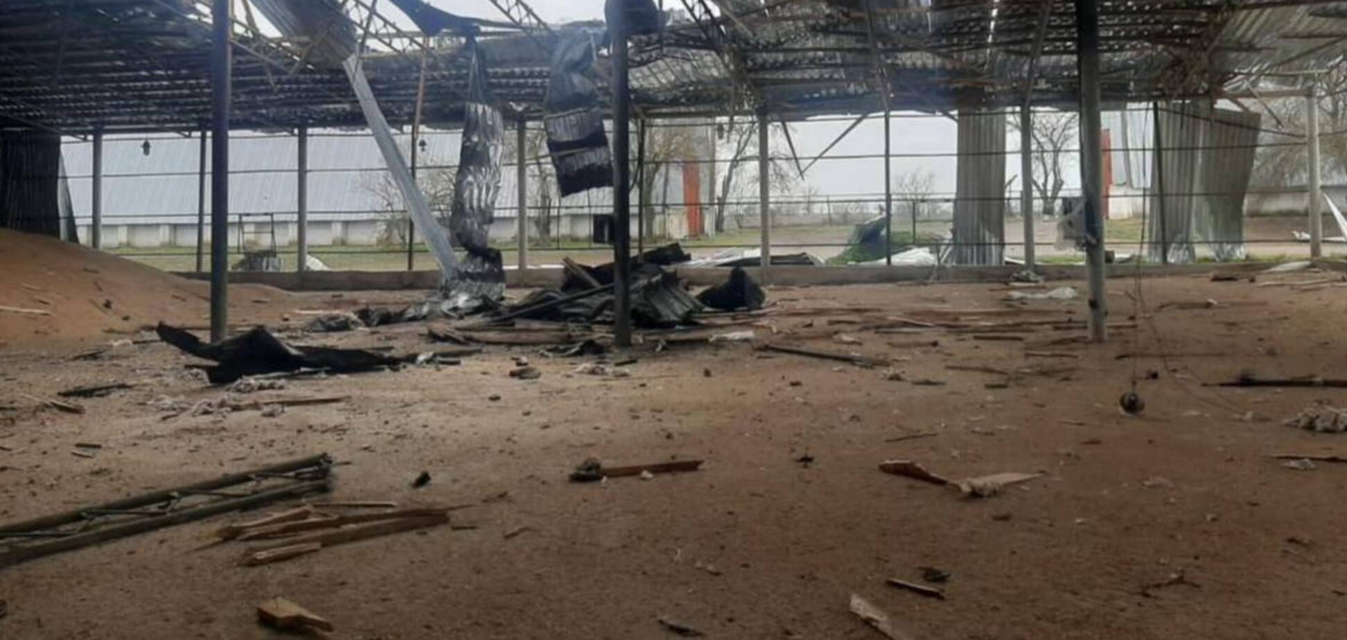 Ворог масовано атакував Одещину дронами: пошкоджені ферма і зернові ангари. Фото