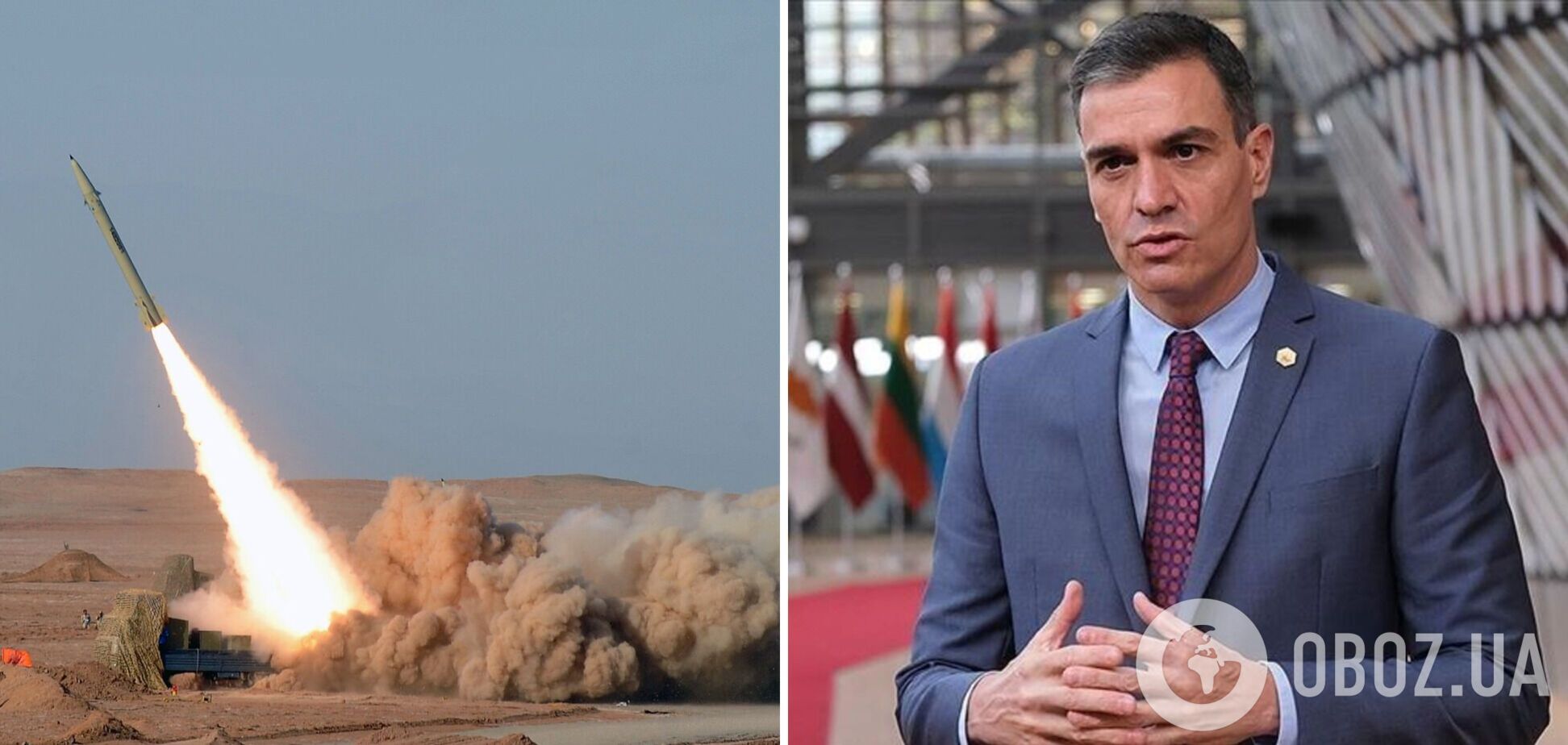 Иран разместил на ракете фото премьер-министра Испании, который выступил против войны