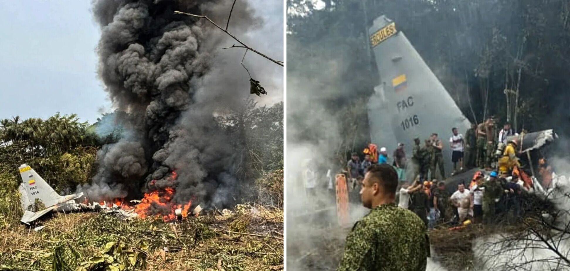 У Колумбії розбився літак із військовими на борту: є загиблі. Фото
