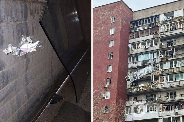 Пробив ролети і скло: уламок російського дрона влетів в кабінет мера Дніпра Філатова. Фото