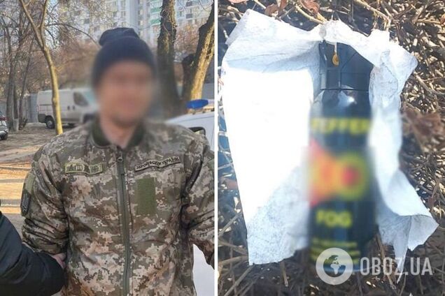 У Києві пасажир-'заєць' у вагоні метро бризнув балончиком в обличчя поліцейському. Фото