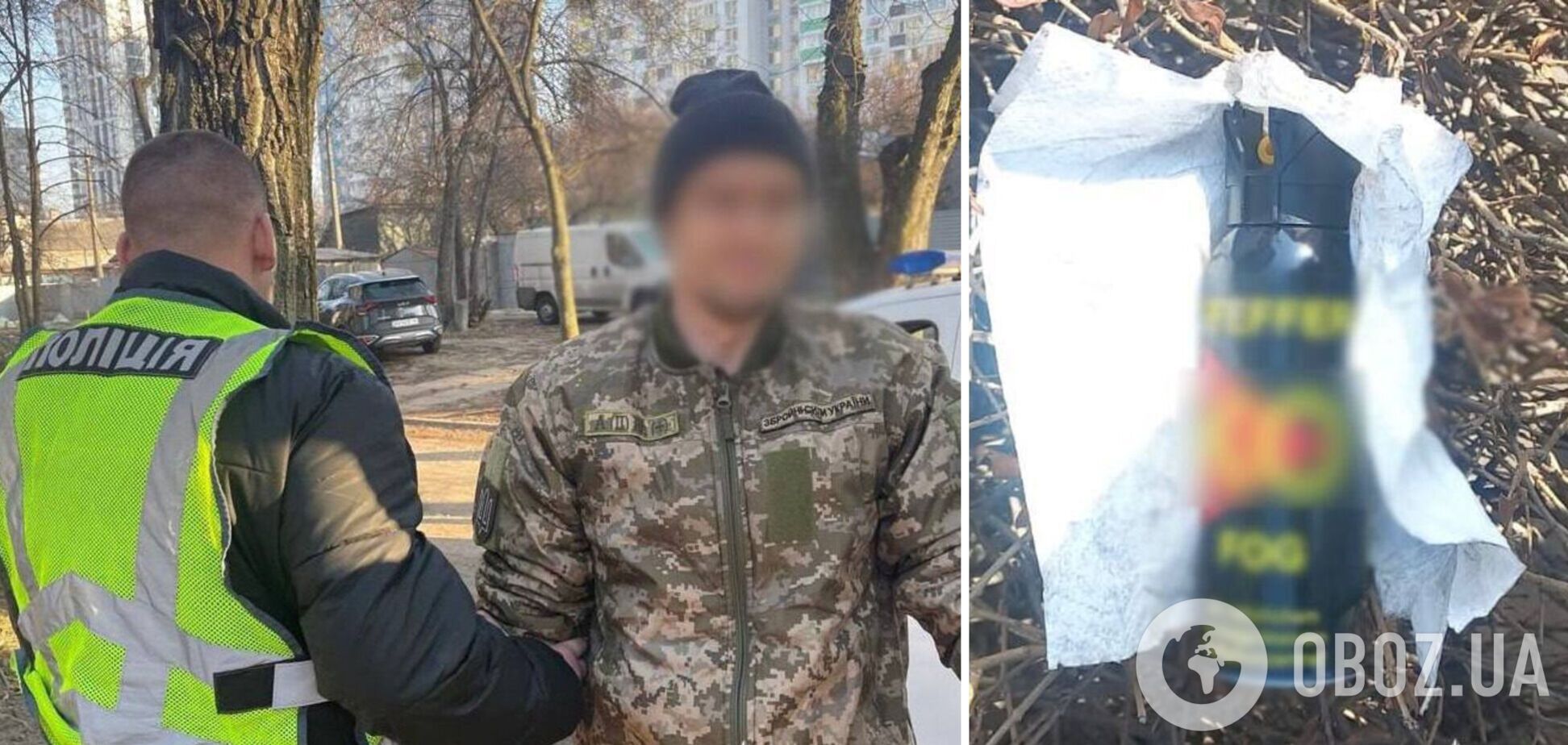 У Києві пасажир-'заєць' у вагоні метро бризнув балончиком в обличчя поліцейському. Фото