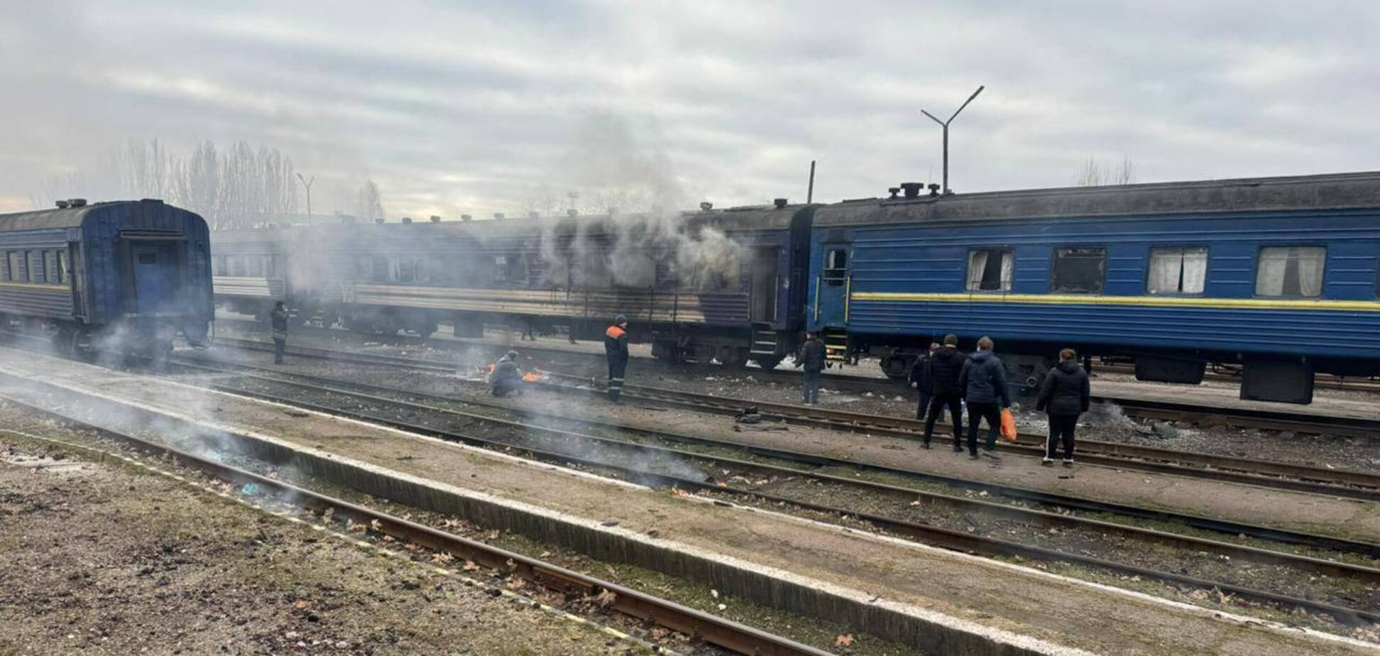 Ілюстрація - наслідки російської атаки по поїзду