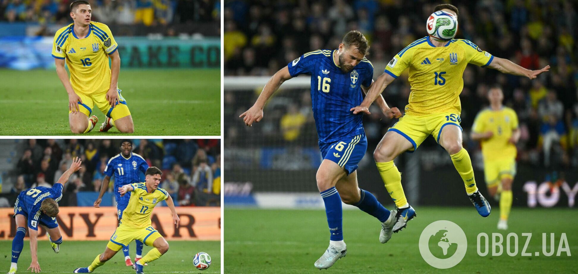 Сборная Украины пропустила три гола от Швеции и не вышла на ЧМ-2026 по футболу. Видео голов