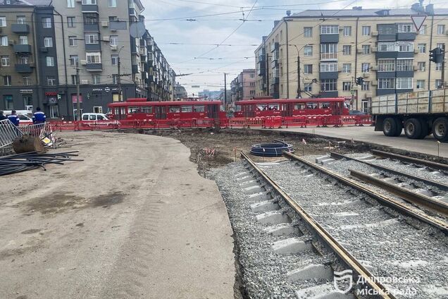 В Днепре проводят комплексный ремонт трамвайной инфраструктуры