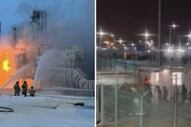 На тлі прильотів і хаосу: у порту Усть-Луги сталася масова сутичка між  охороною і робітниками, авто влетіло в натовп. Відео