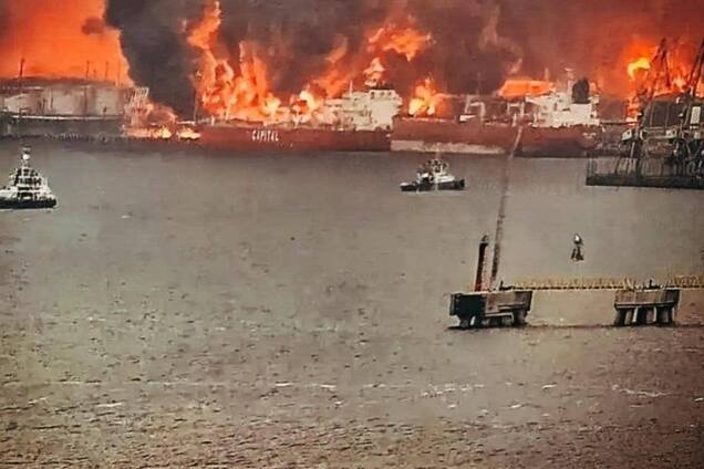 Зафиксированы пожары: появились спутниковые снимки портов РФ на Балтийском море после атак Сил обороны