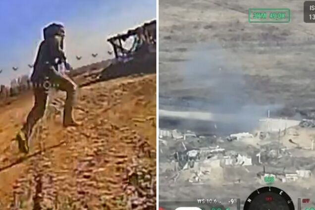 Прикордонники-оператори БпЛА ліквідували окупанта, який намагався втекти. Відео