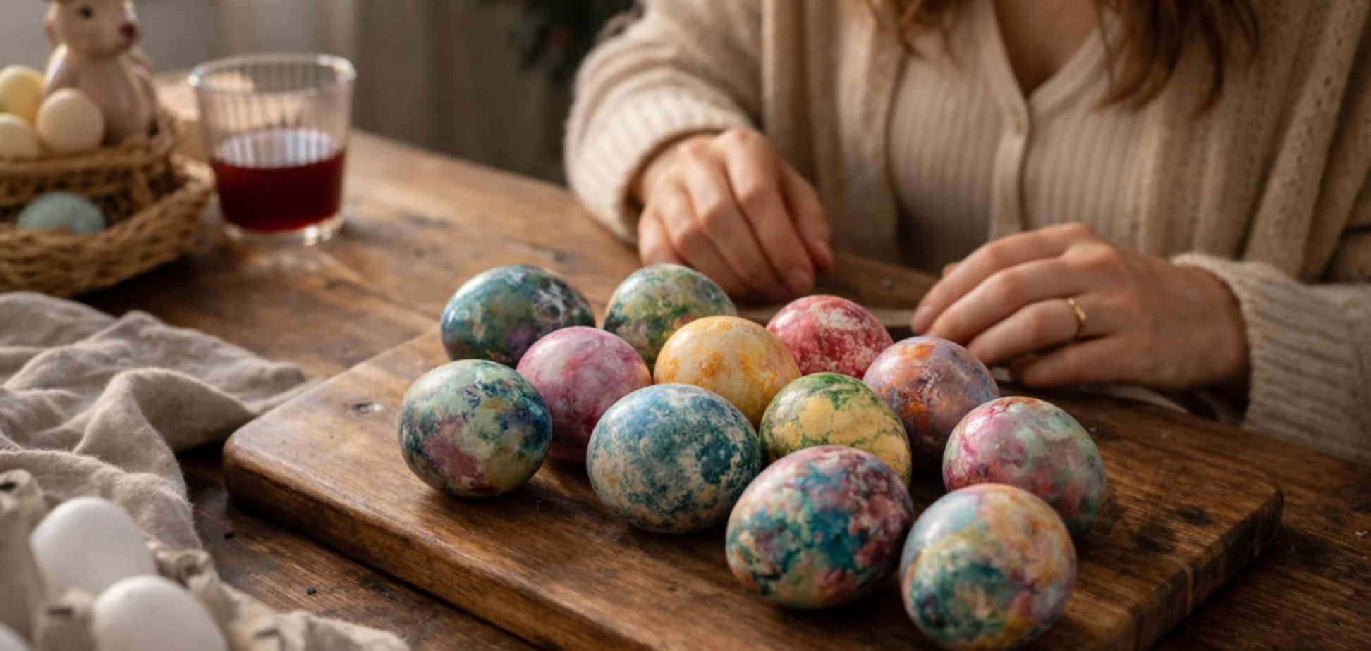 Мармурові крашанки на Великдень всього за кілька хвилин: цей предмет точно є у вас вдома