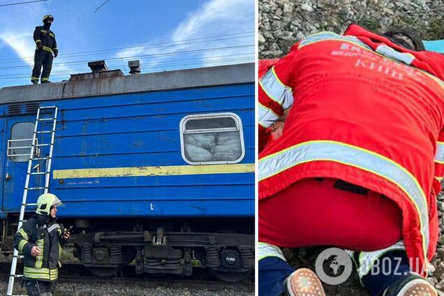 В Киеве подростки залезли на крышу поезда: один погиб от удара током, двое – с ожогами. Фото