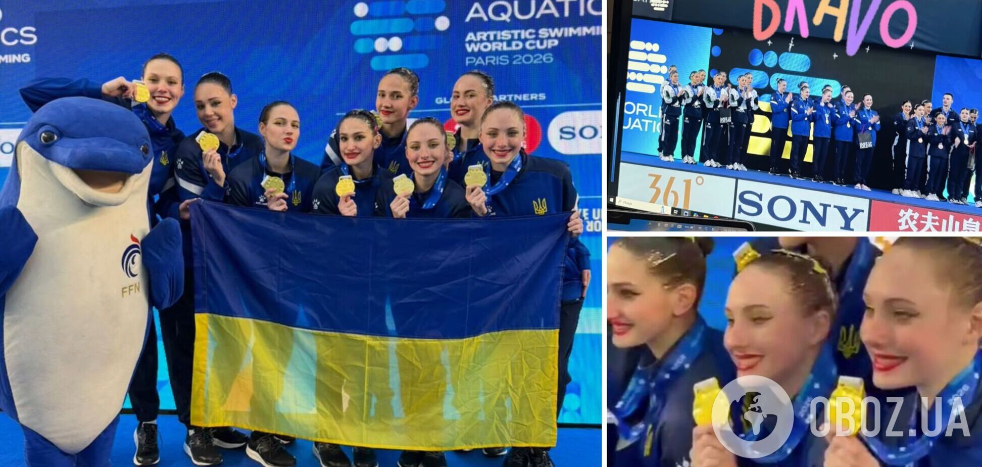 Украины выиграла 'золото' Кубка мира по артистическому плаванию. Видео фантастического выступления и гимна на награждении