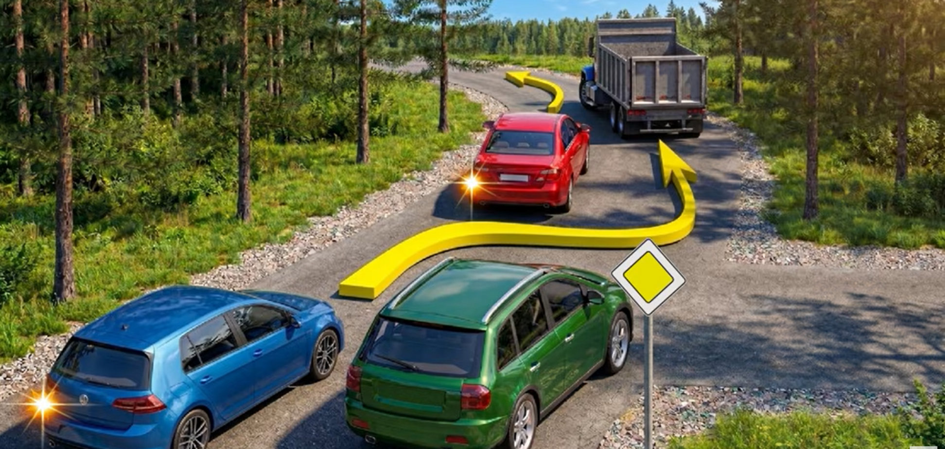 Кто нарушает правила, выполняя обгон? Задание по ПДД