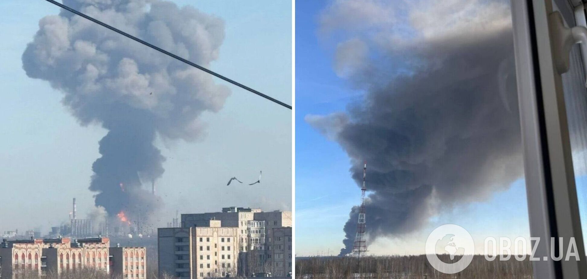 Під прицілом був стратегічний завод: у російському Нижньокамську прогримів вибух, спалахнула потужна пожежа. Відео