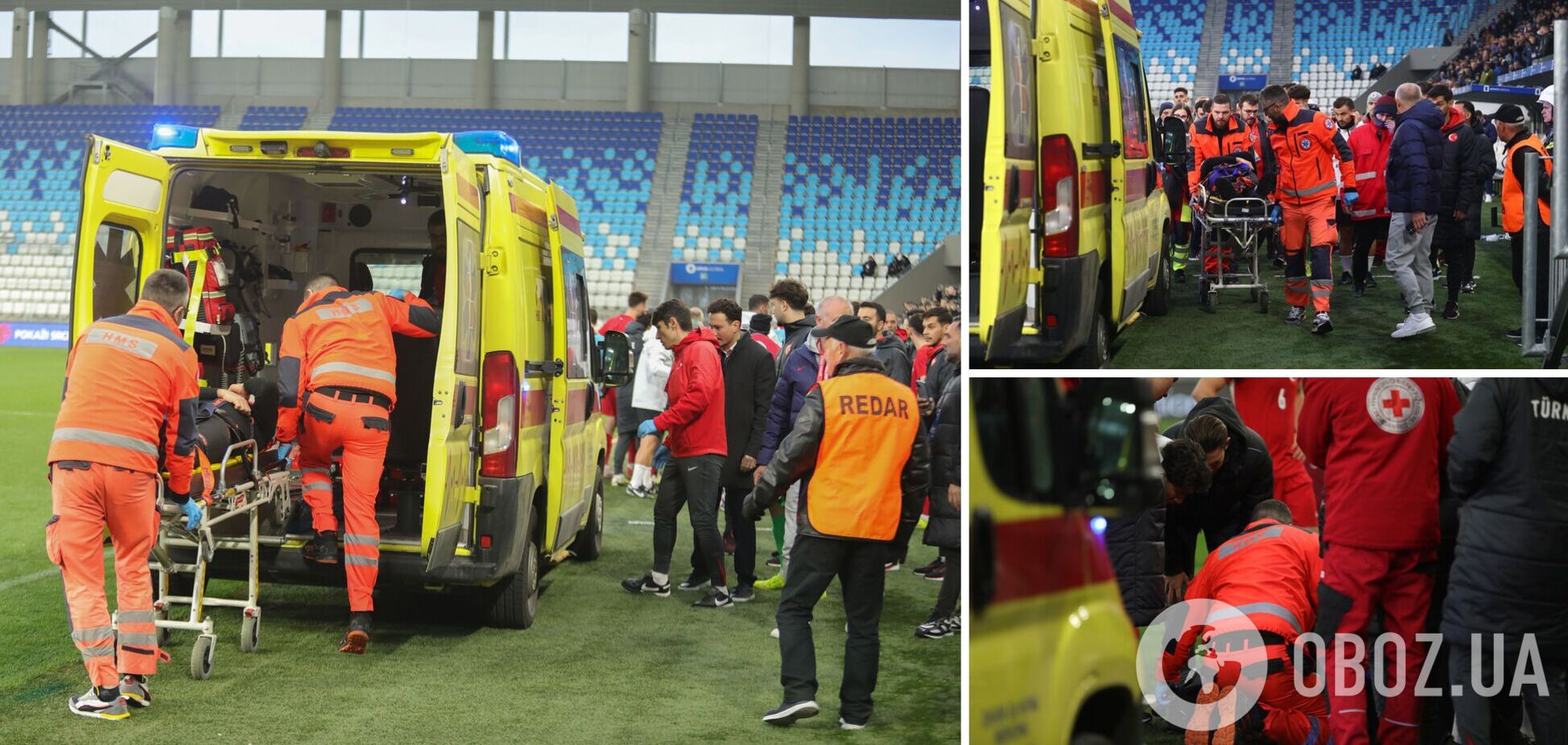 'Ужасные кадры'. Матч отбора на Евро-2027 по футболу был прерван из-за реанимации главного тренера сборной Турции. Видео