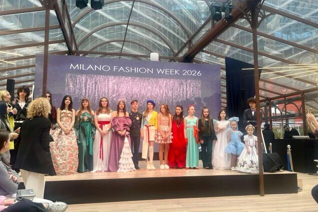 Украинские дети показали модели своей одежды в Милане. Фото