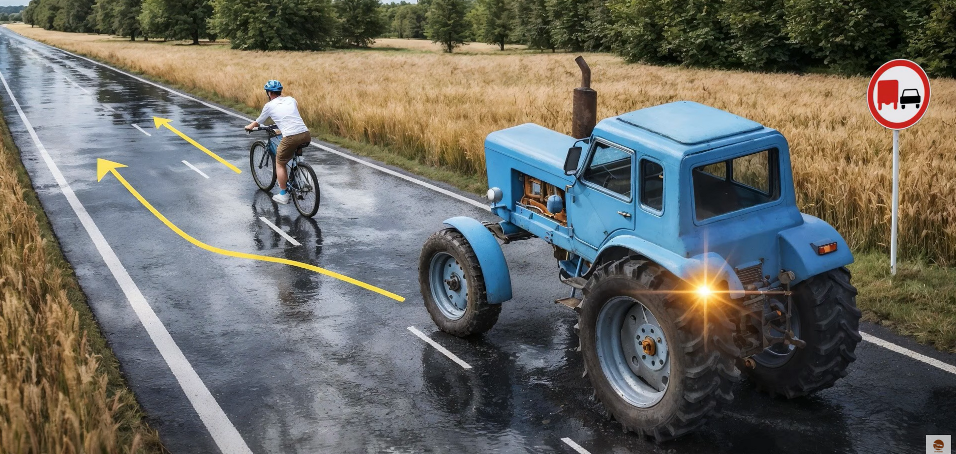 Можно ли обогнать велосипед? Тест на знание ПДД