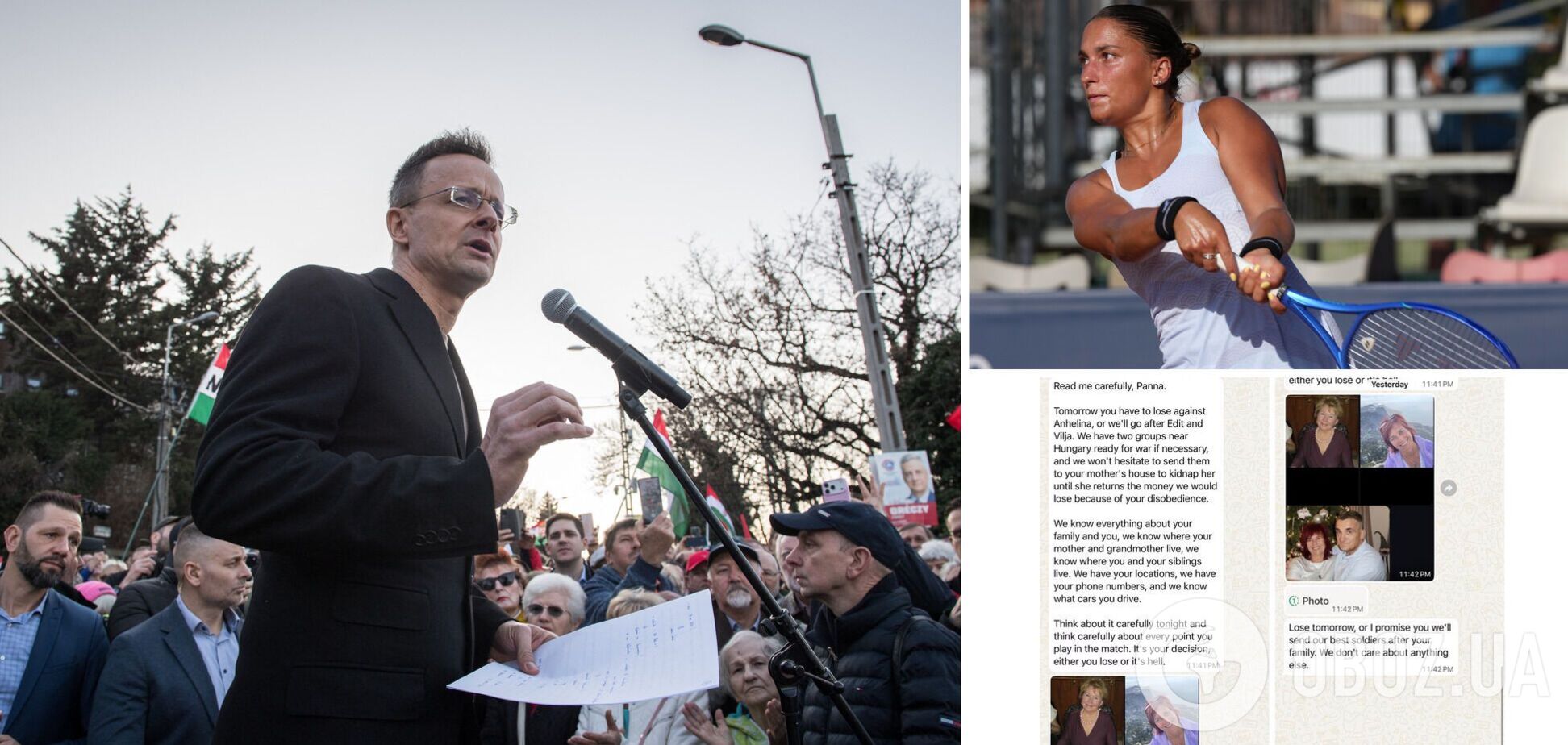 'Україна показала своє справжнє обличчя'. Сіярто звинуватив українців у 'погрозах і шантажі' угорської тенісистки