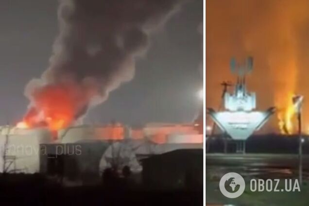 В России загорелась нефтебаза 'Армавир' в Краснодарском крае: были слышны мощные взрывы