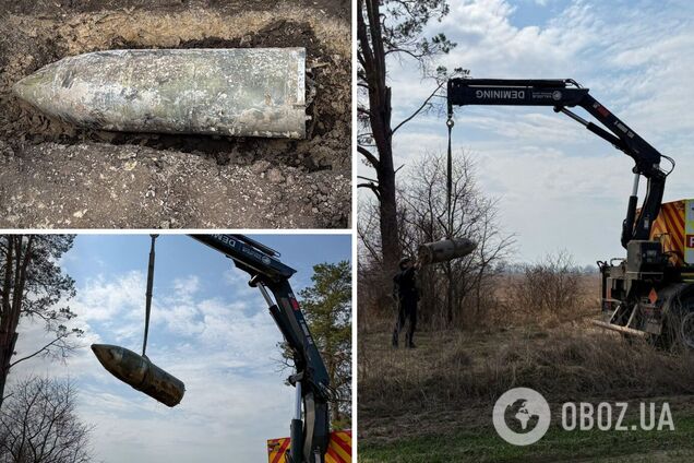 На Київщині фермер знайшов бойову частину 'Кинджала' під час польових робіт. Фото