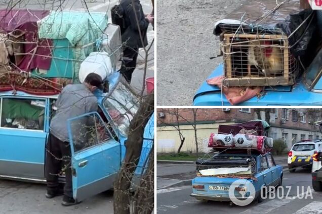 Всю жизнь в одной машине: в Киеве патрульные помогли пожилому водителю-переселенцу, у которого сломалась машина. Видео