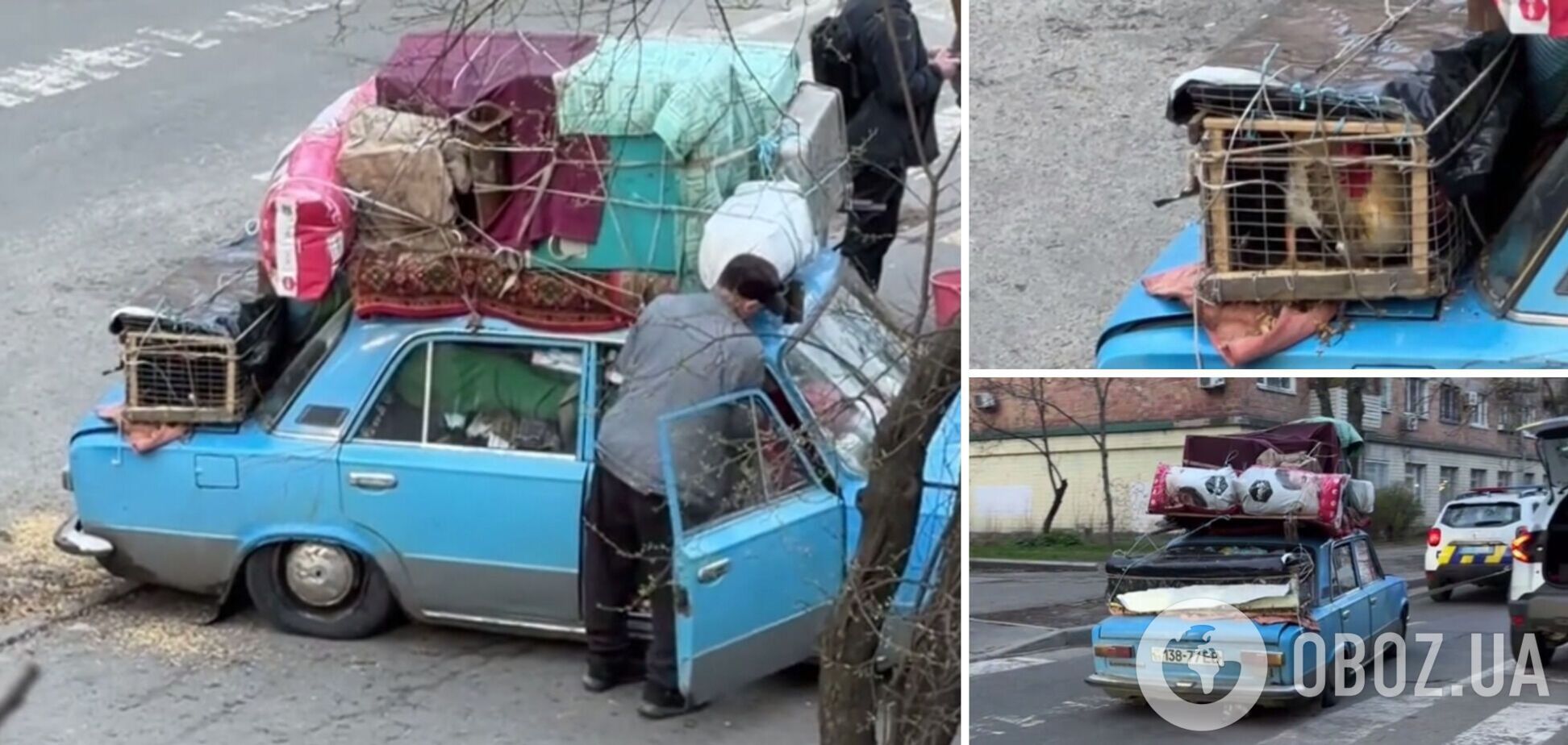 Всю жизнь в одной машине: в Киеве патрульные помогли пожилому водителю-переселенцу, у которого сломалась машина. Видео