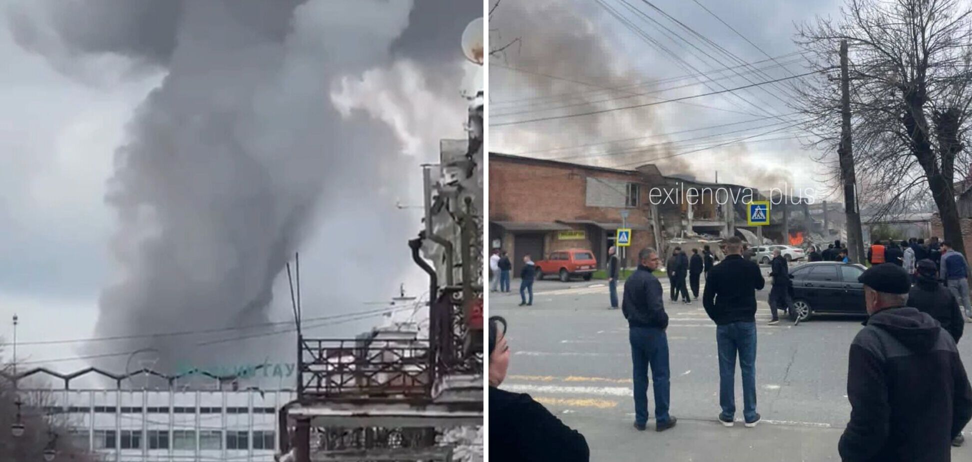 В российском Владикавказе прогремел взрыв: поднялся столб дыма. Фото и видео