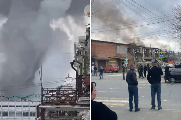 В российском Владикавказе прогремел взрыв: поднялся столб дыма. Фото и видео