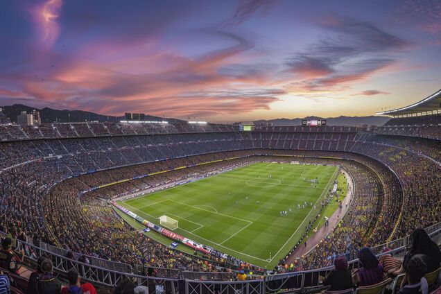 Футбольний стадіон. Ілюстрація