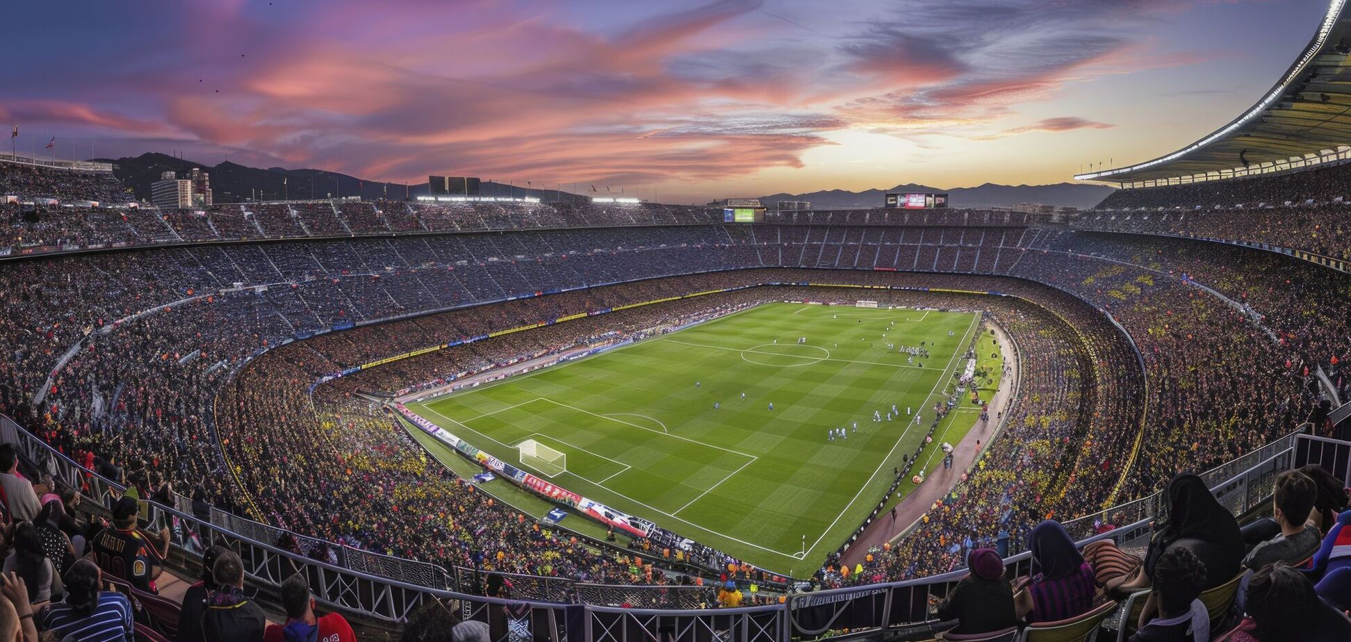 Футбольний стадіон. Ілюстрація