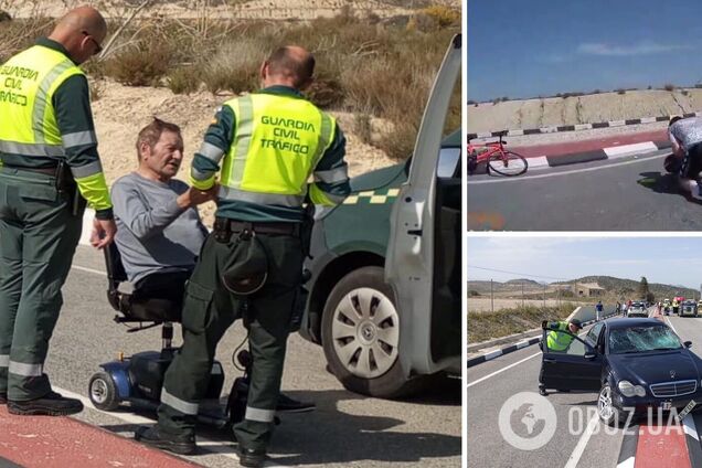 Безногий водитель задавил велосипедистов на трассе во время тренировки. Видео