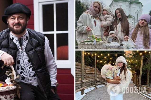 Саліванчук – у Буковелі, а Сумській паску спік чоловік: українські зірки показали свої кошики на Великдень. Фото