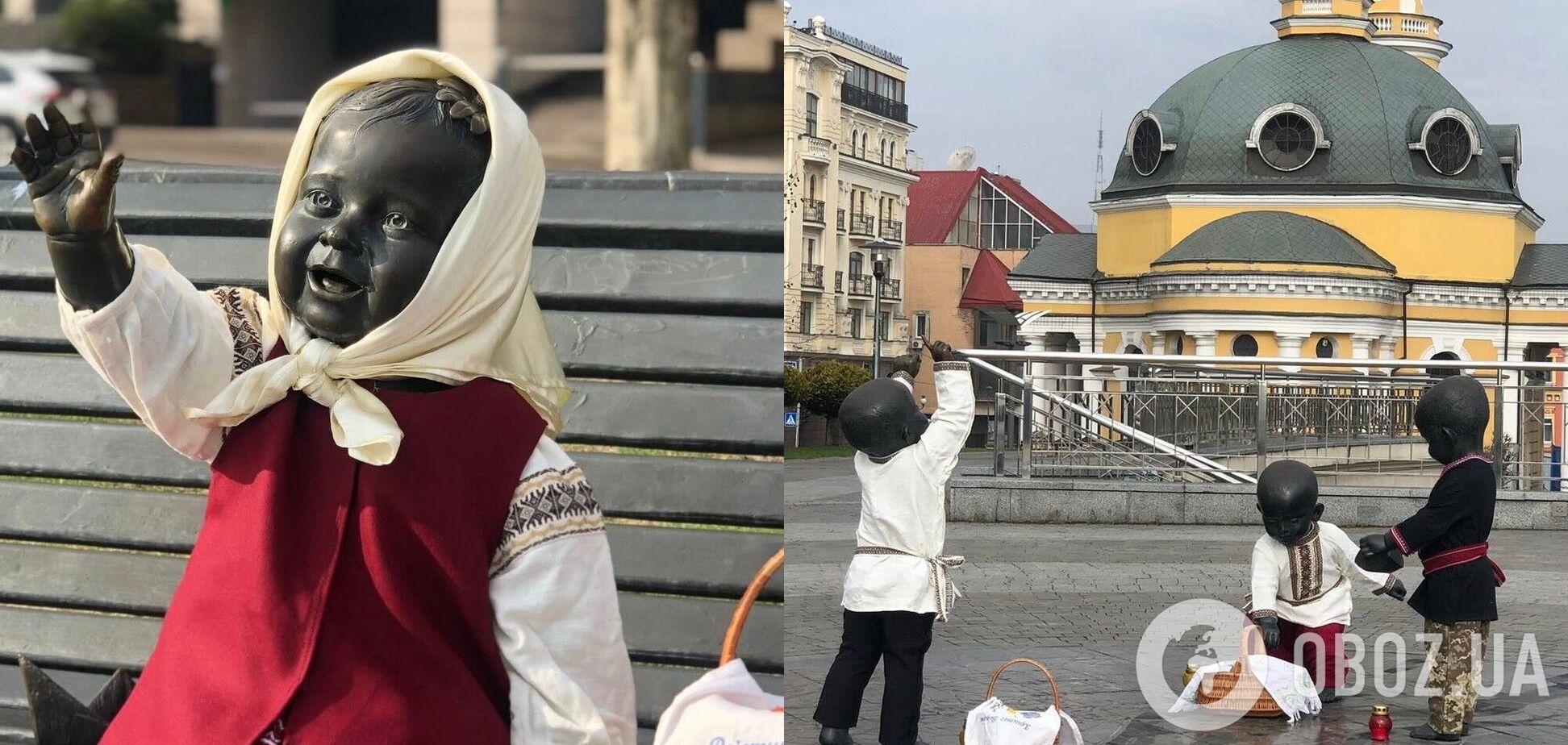 Великдень у Києві: малюків-засновників одягли у вишиванки. Фото