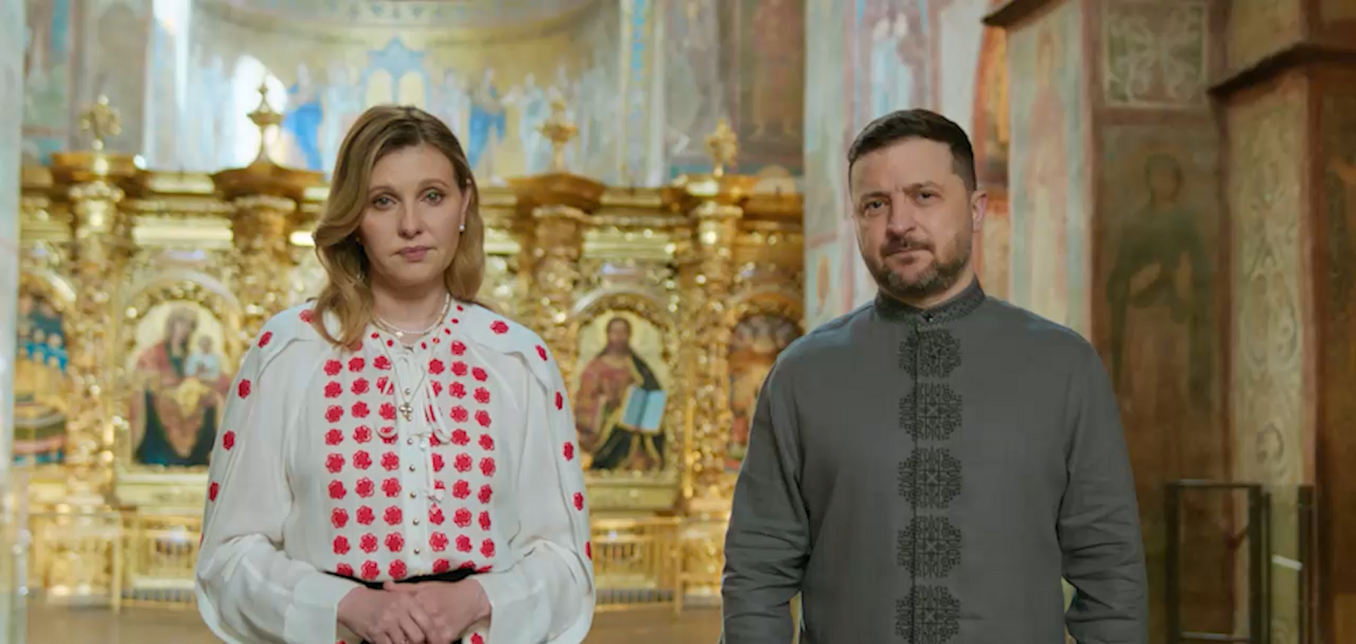 'Пока мы вместе, зло бессильно': Зеленский и первая леди поздравили украинцев с Пасхой. Видео