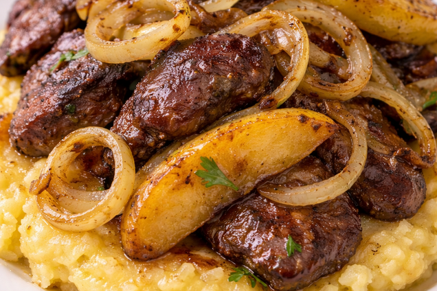 Печінка по-берлінськи з яблуками: можна дуже смачно приготувати на вечерю до картоплі