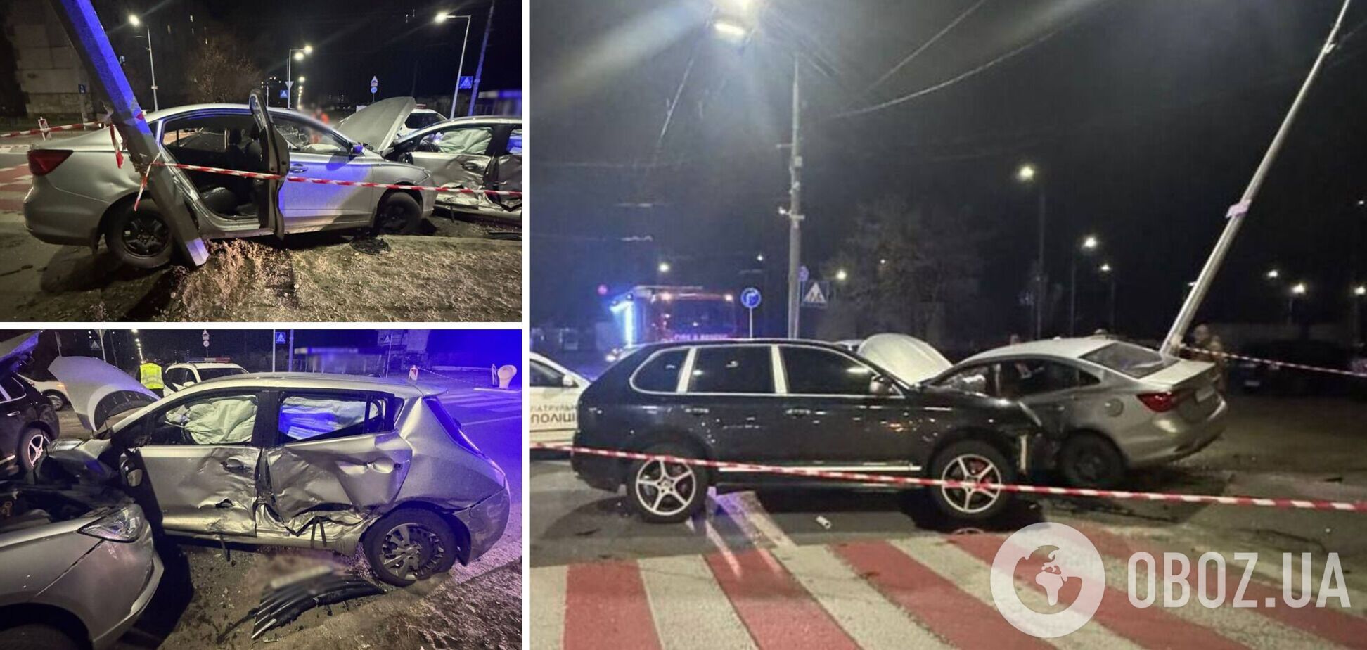 В Киеве пьяный водитель Porsche на Оболони устроил массовое ДТП: среди пострадавших есть дети. Фото и видео
