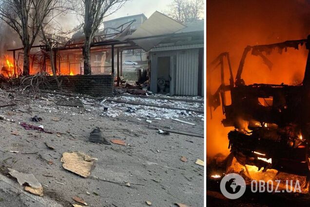 Під ударом були зупинка, автостоянка і підприємство: окупанти атакували Запоріжжя, загинула жінка. Фото і відео