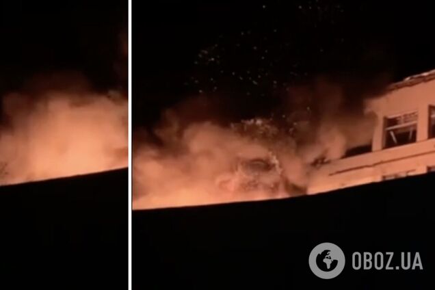 Ворог завдав удару по Дніпру: спалахнула пожежа, є постраждала. Відео