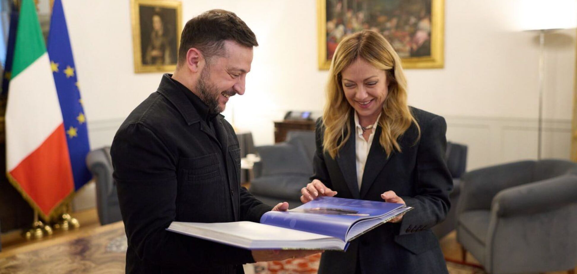 Італія підтримує розблокування €90 млрд для України: Зеленський в Римі зустрівся з Мелоні. Фото і відео