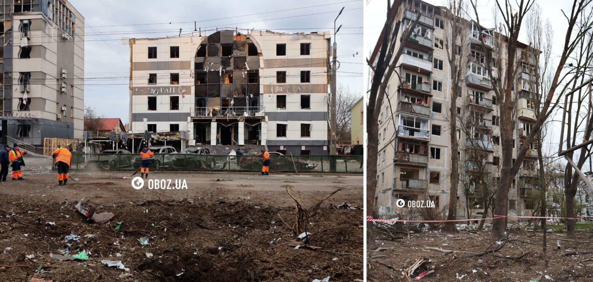 Изуродованные квартиры, авто и отель: появились кадры последствий атаки РФ на Подольский район Киева. Фото и видео