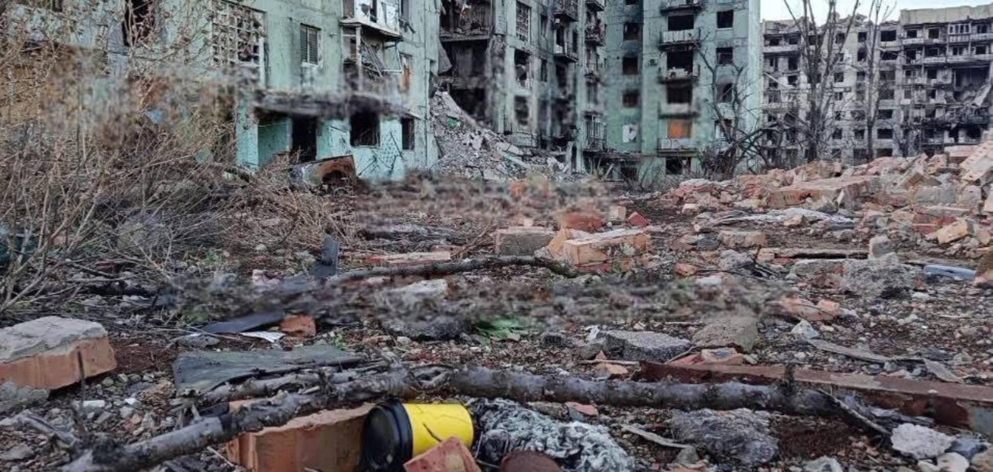 Зруйноване місто Бахмут