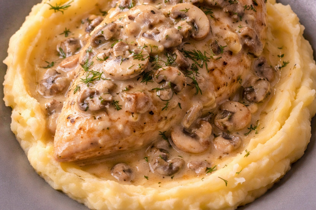 Соковита курка у вершково-грибному соусі: як смачно приготувати на сковорідці для вечері