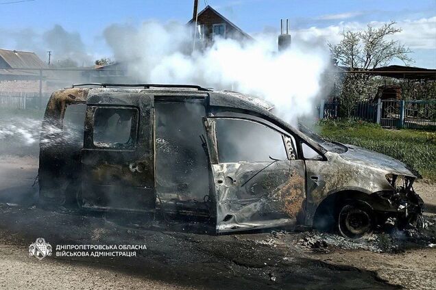 Оккупанты атаковали Днепропетровскую область: вспыхнуло авто, погиб мужчина, есть пострадавшие