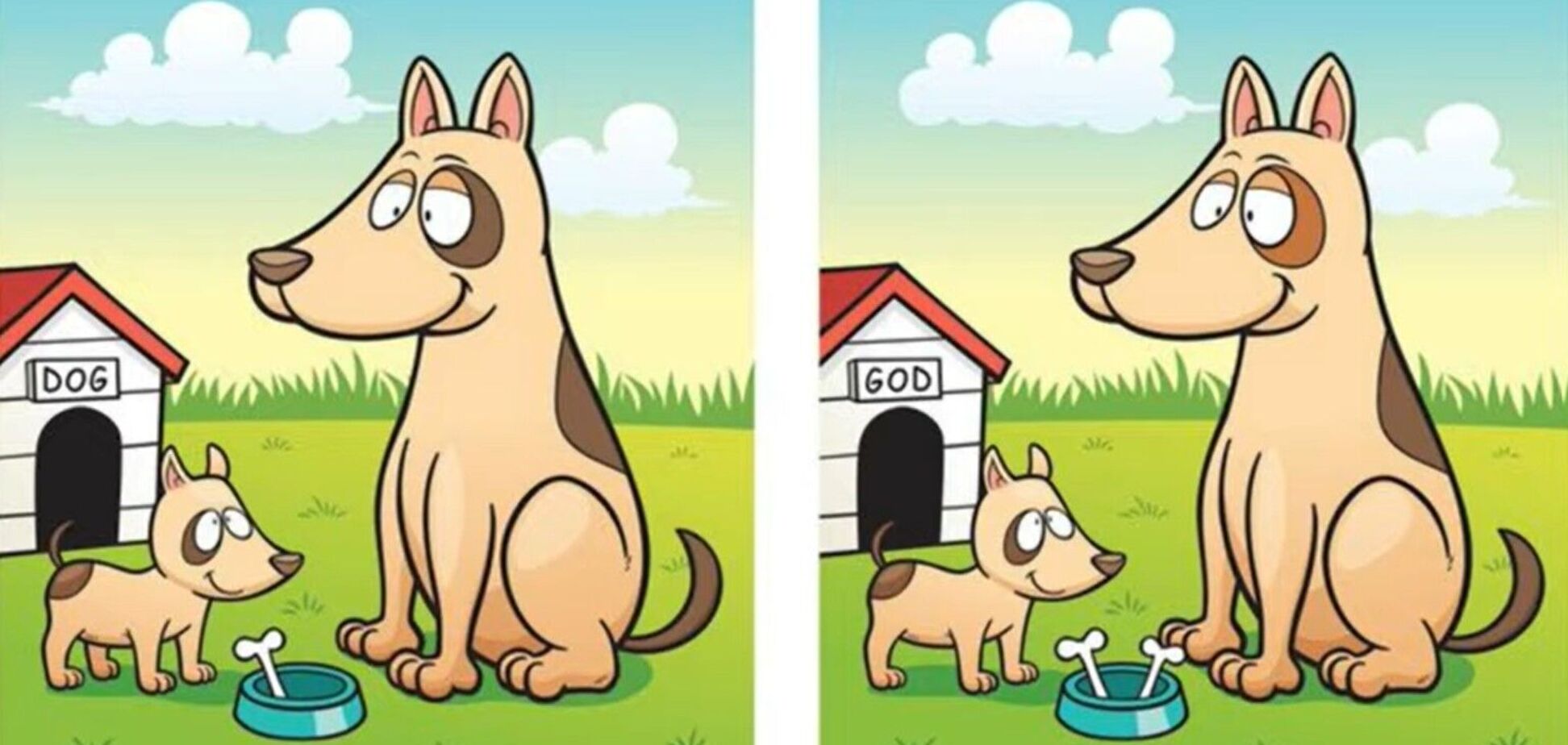 Знайдіть 5 відмінностей: весела головоломка