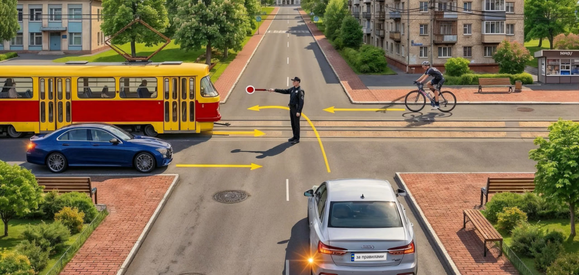 Кто может продолжить движение? Тест на знание сигналов регулировщика