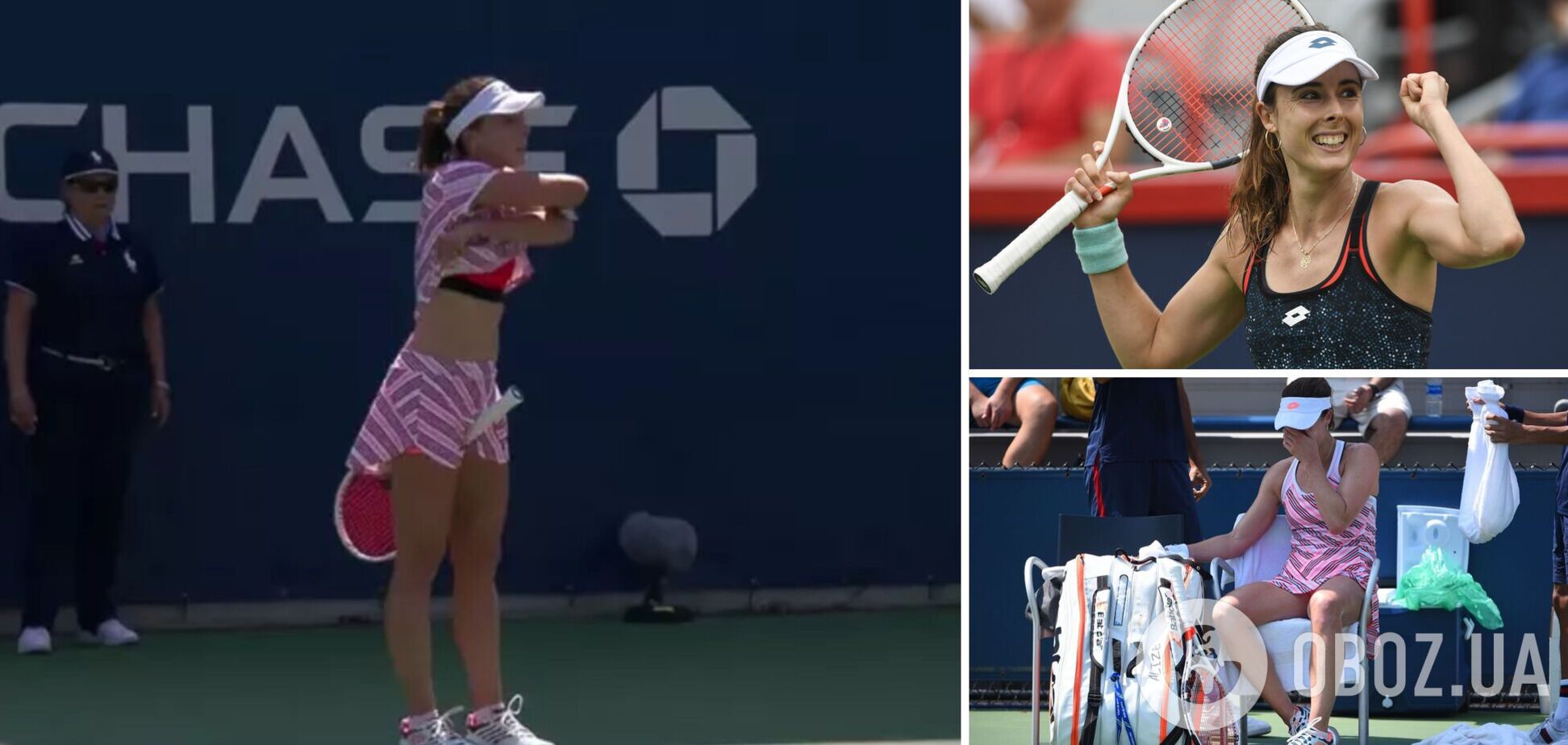 Знаменитая теннисистка разделась на корте во время матча на US Open. Видео собрало 6 млн просмотров