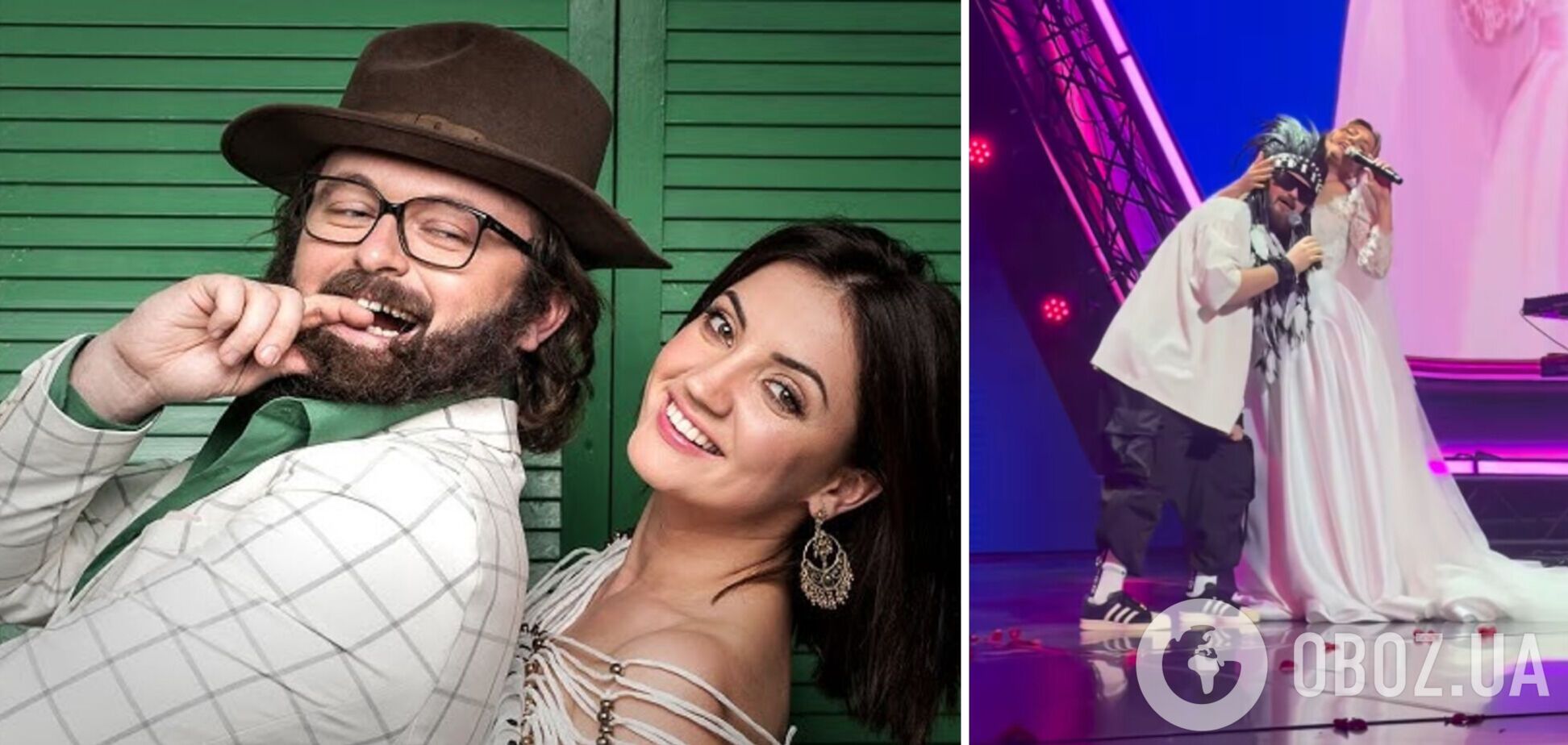 Оля Цибульська у весільній сукні поцілувала DZIDZIO на сцені: раніше їм приписували роман. Відео