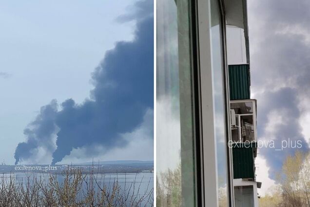 В Росії після ранкової атаки дронів палає вже другий НПЗ: фото та відео